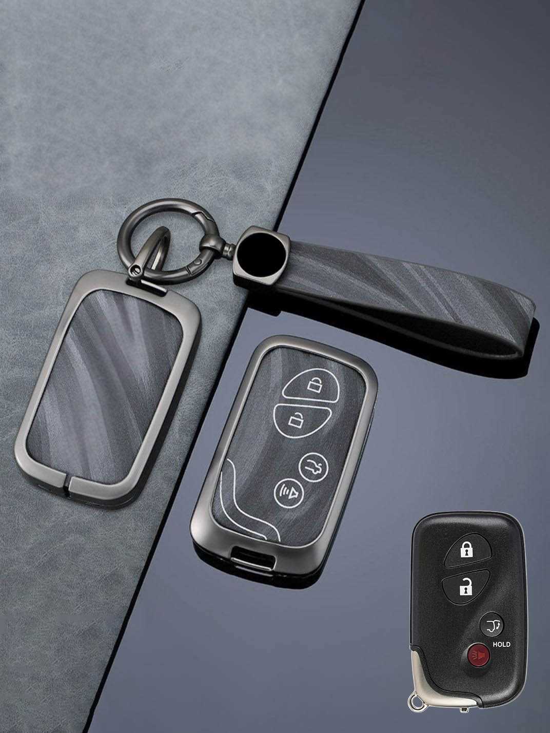 Vintage Leather Metal Alloy Lexus Key Cover