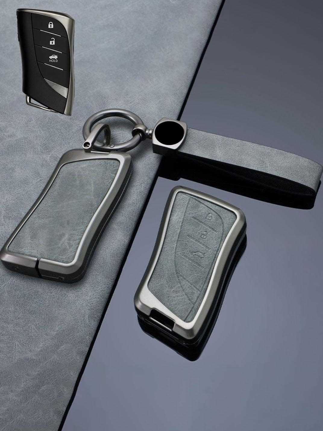 Vintage Leather Metal Alloy Lexus Key Cover