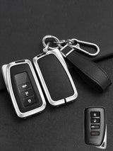 Lexus Key Fob Cover with Leather & Metal Frame