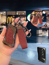 Lexus Key Genuine Leather & Metal Frame