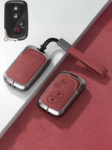 Lexus Key Fob Cover with Leather & Metal Frame