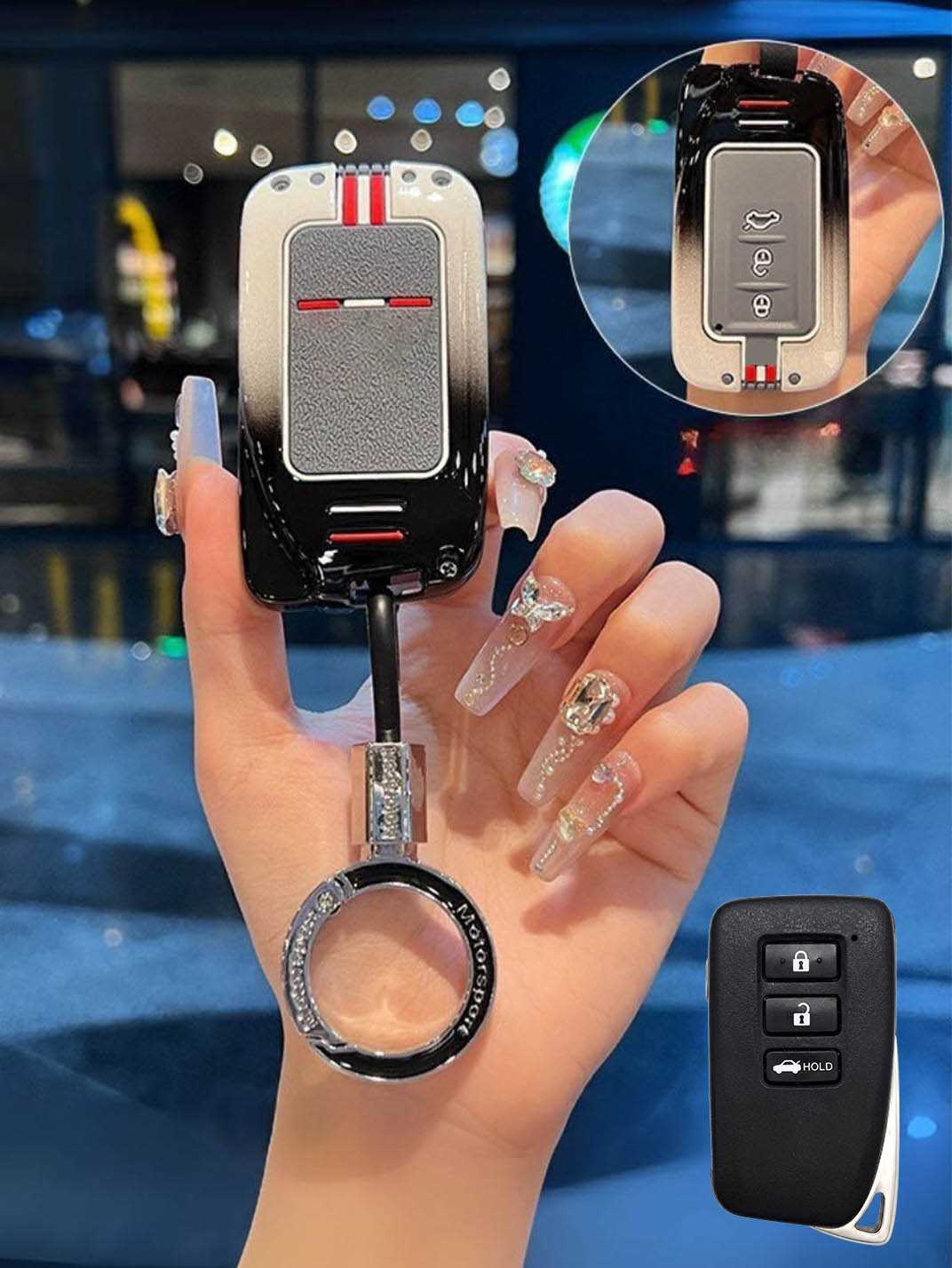 Luxury Colored Alloy Lexus Key Fob Case