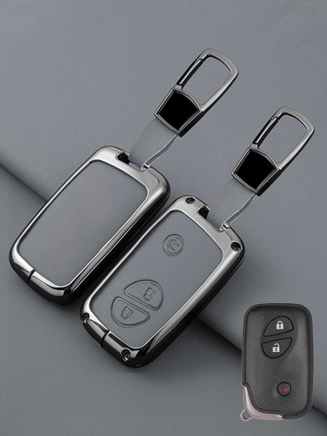 Vintage Leather Metal Alloy Lexus Key Cover