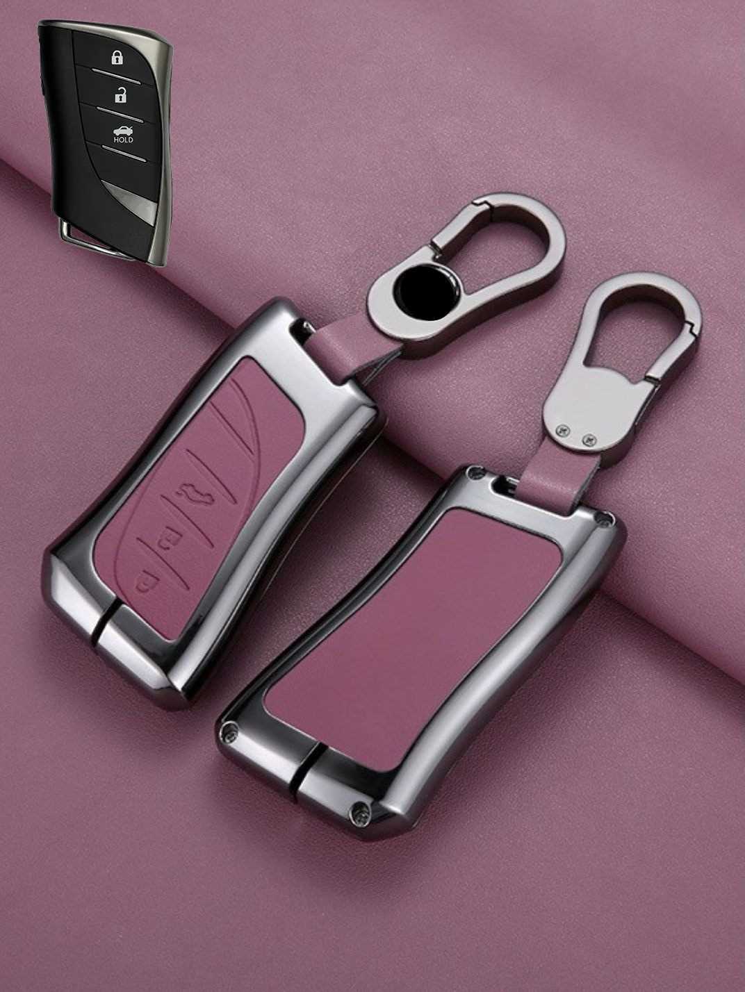 Vintage Leather Metal Alloy Lexus Key Cover