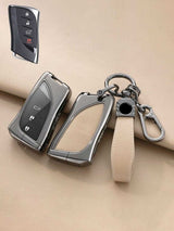 Lexus Key Fob Cover with Leather & Metal Frame