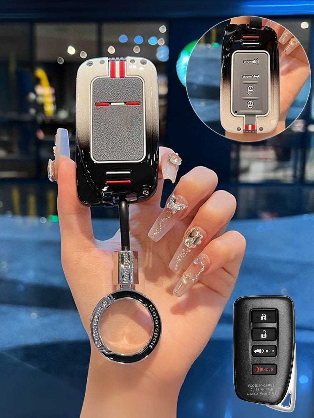 Luxury Colored Alloy Lexus Key Fob Case