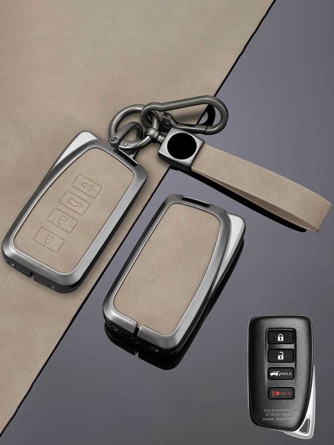 Lexus Key Genuine Leather & Metal Frame