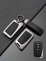 Lexus Key Genuine Leather & Metal Frame