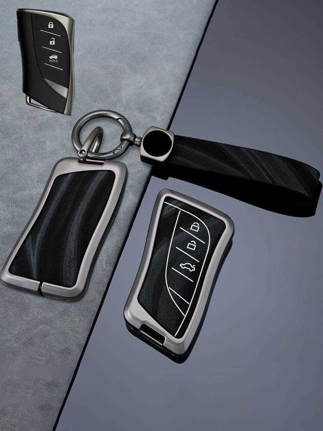 Vintage Leather Metal Alloy Lexus Key Cover