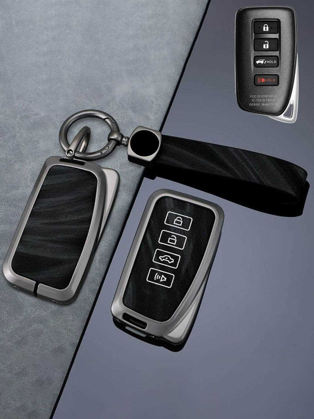 Vintage Leather Metal Alloy Lexus Key Cover