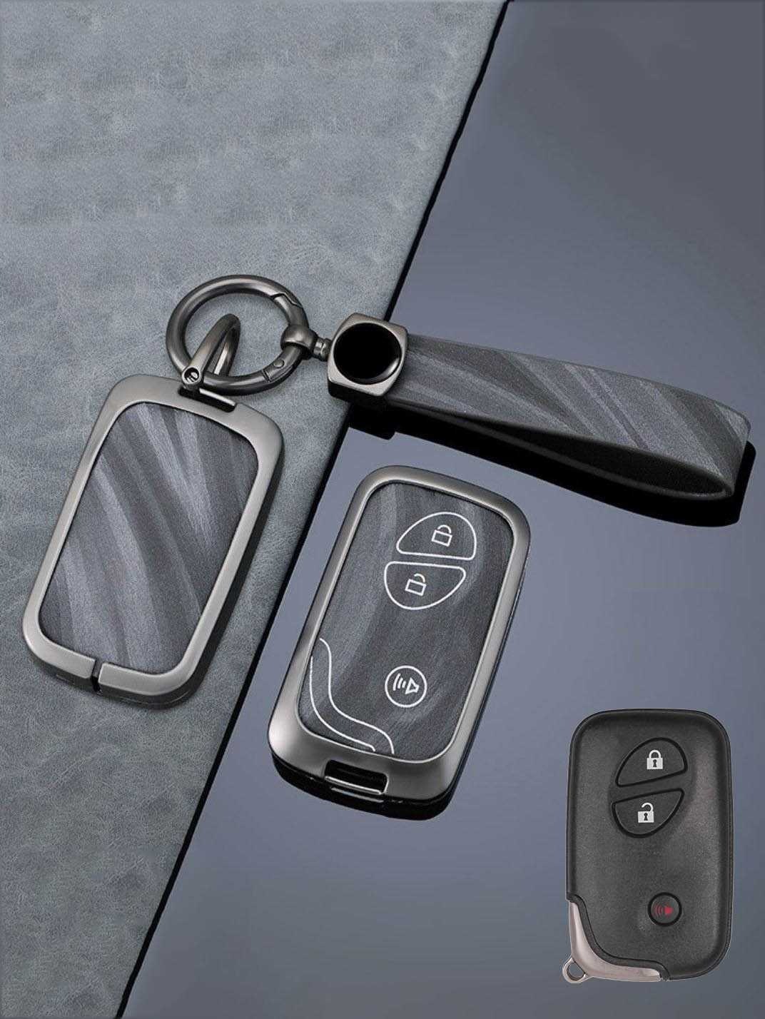 Vintage Leather Metal Alloy Lexus Key Cover