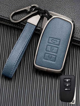 Lexus Key Fob Cover with Leather & Metal Frame
