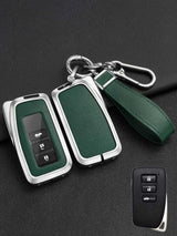 Lexus Key Fob Cover with Leather & Metal Frame