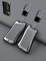 Vintage Leather Metal Alloy Lexus Key Cover
