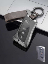 Vintage Leather Metal Alloy Lexus Key Cover