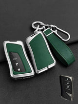 Lexus Key Fob Cover with Leather & Metal Frame