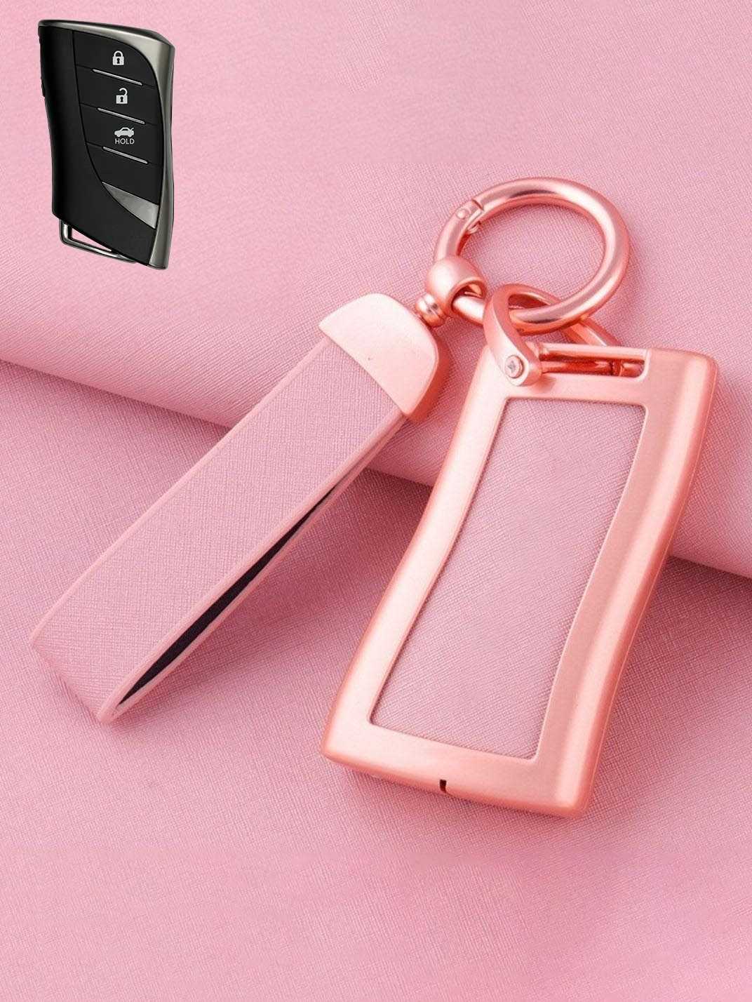 Lexus Key Fob Cover with Leather & Metal Frame