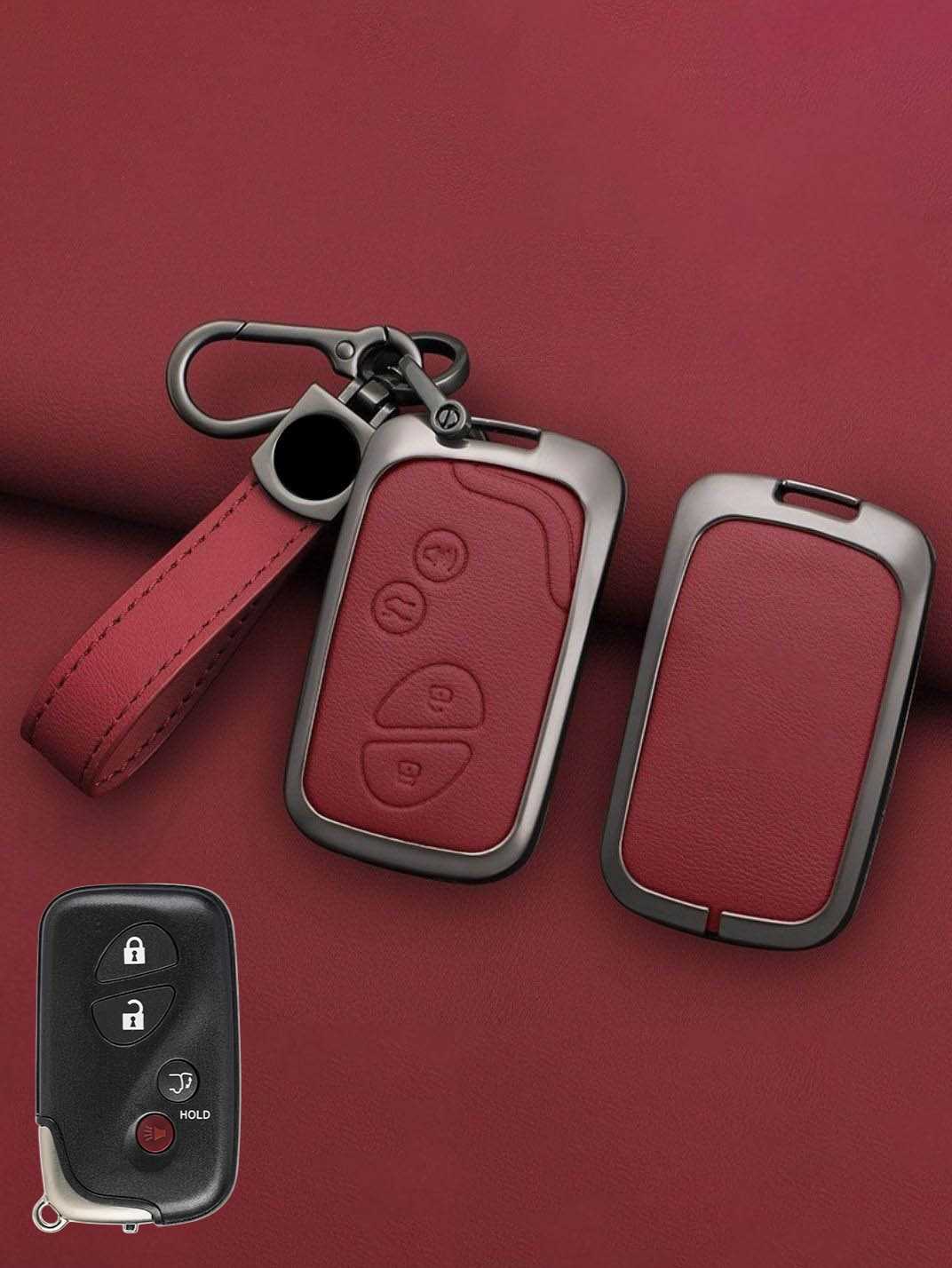 Lexus Key Genuine Leather & Metal Frame