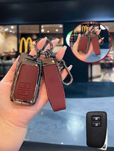 Lexus Key Genuine Leather & Metal Frame