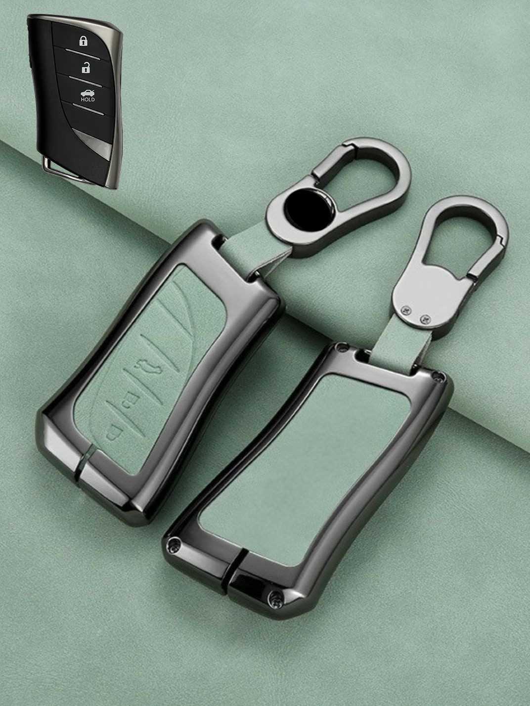 Vintage Leather Metal Alloy Lexus Key Cover