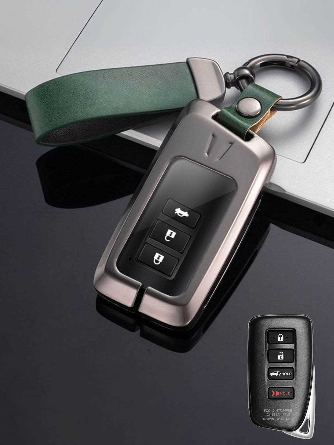 Vintage Leather Metal Alloy Lexus Key Cover