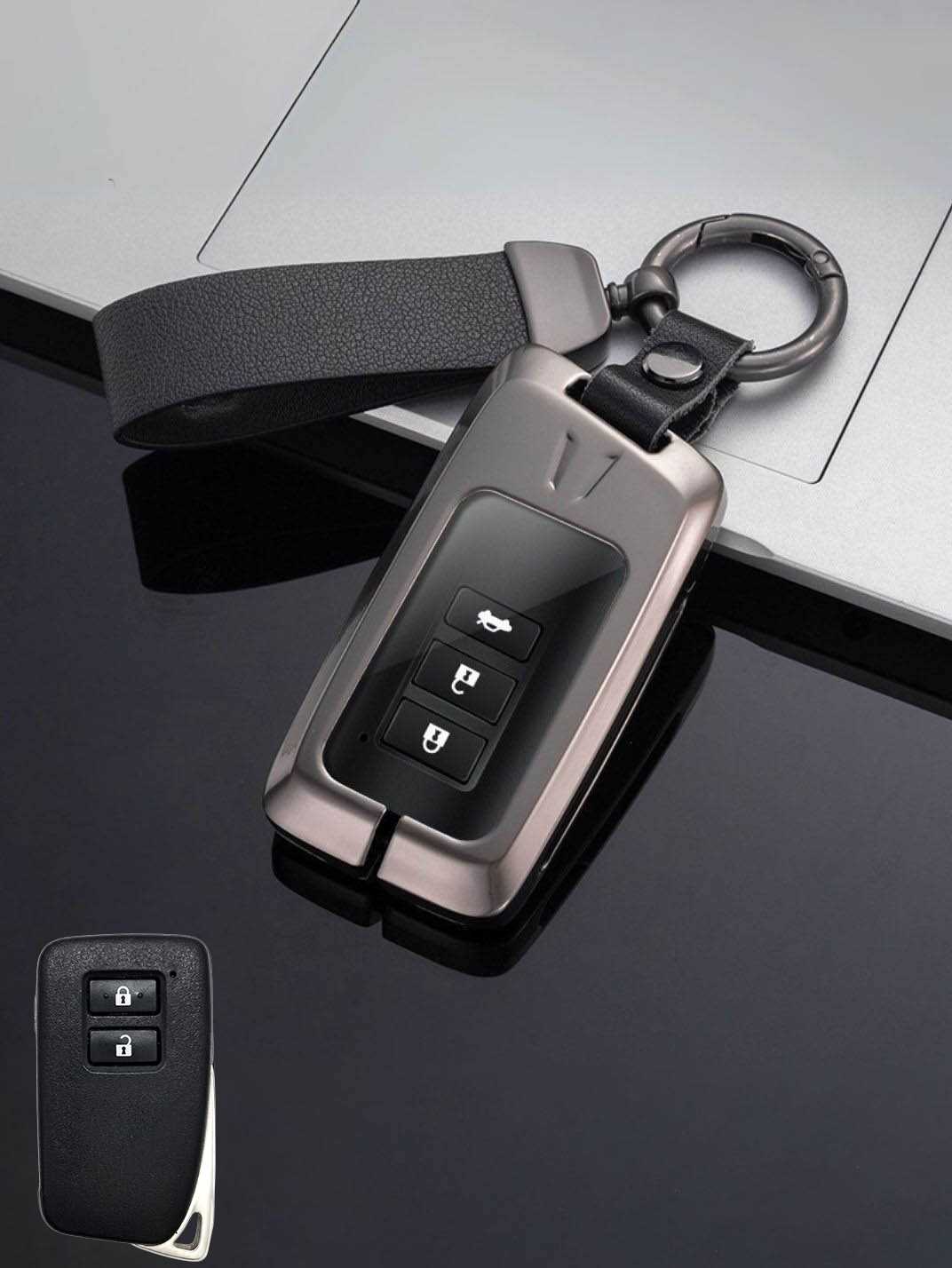 Vintage Leather Metal Alloy Lexus Key Cover
