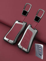 Vintage Leather Metal Alloy Lexus Key Cover