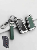 Vintage Leather Metal Alloy Lexus Key Cover