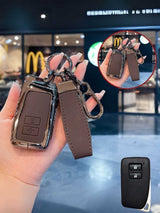 Lexus Key Genuine Leather & Metal Frame