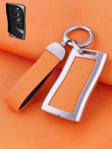 Lexus Key Fob Cover with Leather & Metal Frame