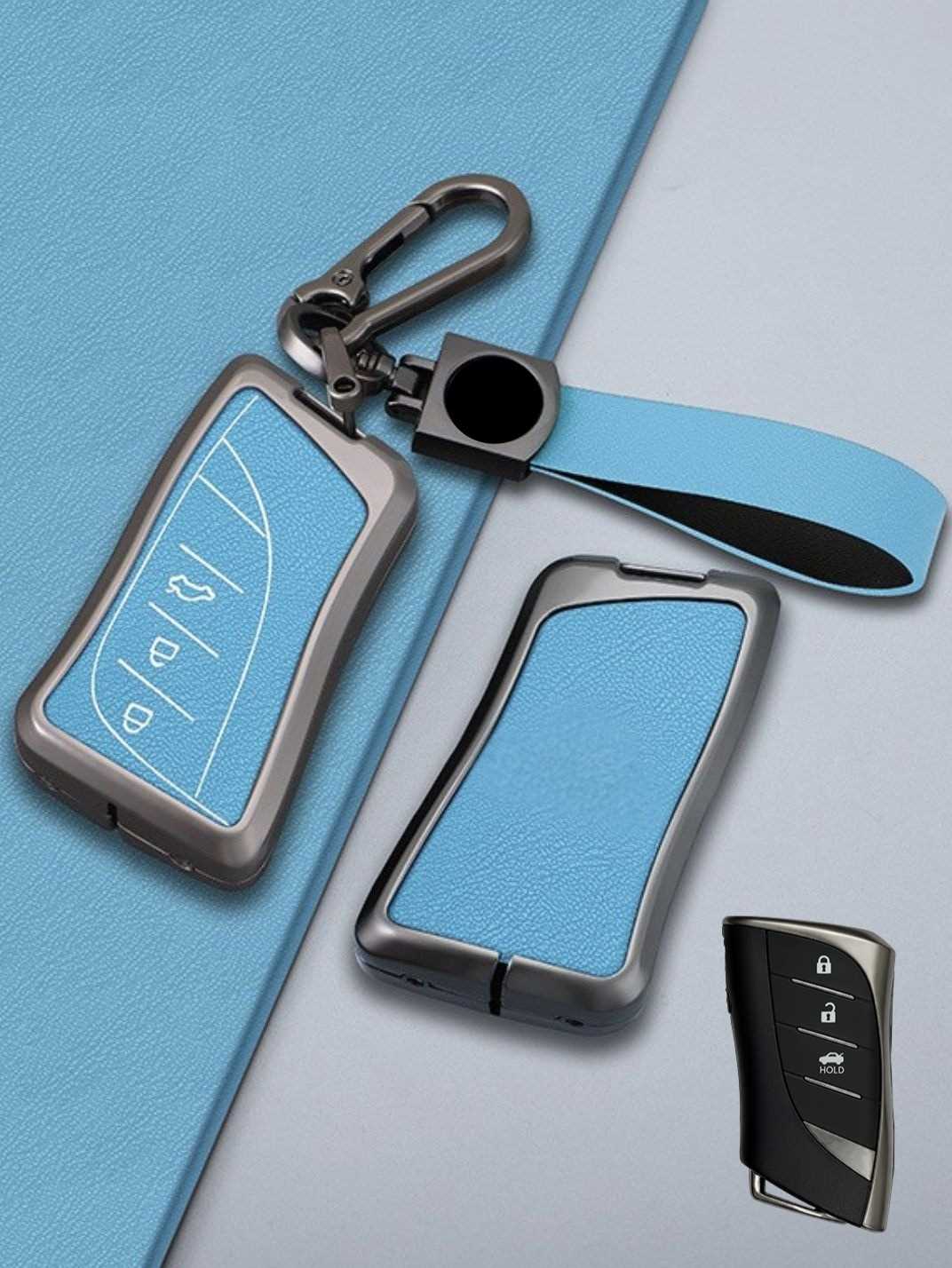 Lexus Key Genuine Leather & Metal Frame