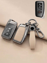 Lexus Key Fob Cover with Leather & Metal Frame