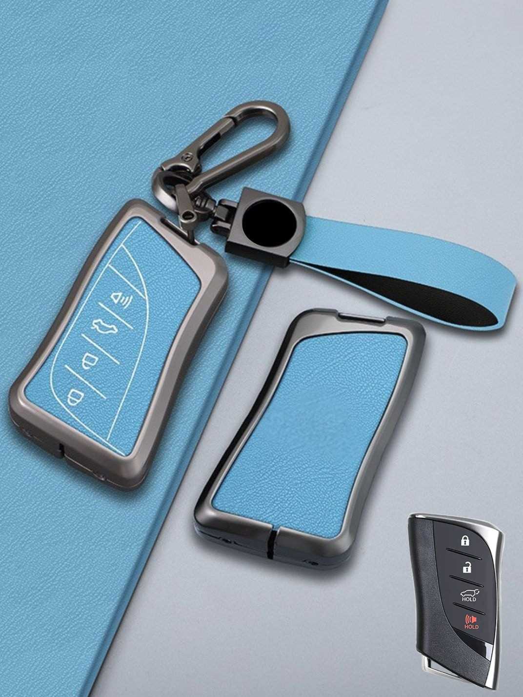Lexus Key Genuine Leather & Metal Frame