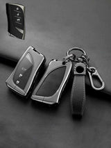 Lexus Key Fob Cover with Leather & Metal Frame