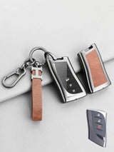 Vintage Leather Metal Alloy Lexus Key Cover