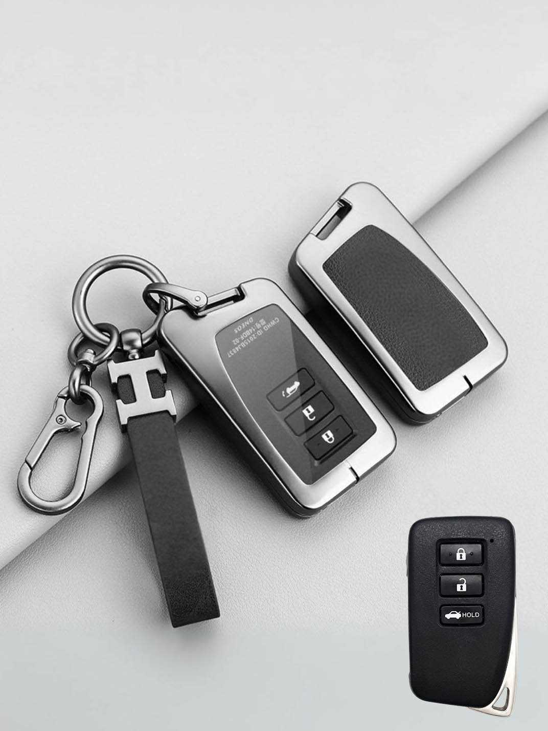 Vintage Leather Metal Alloy Lexus Key Cover
