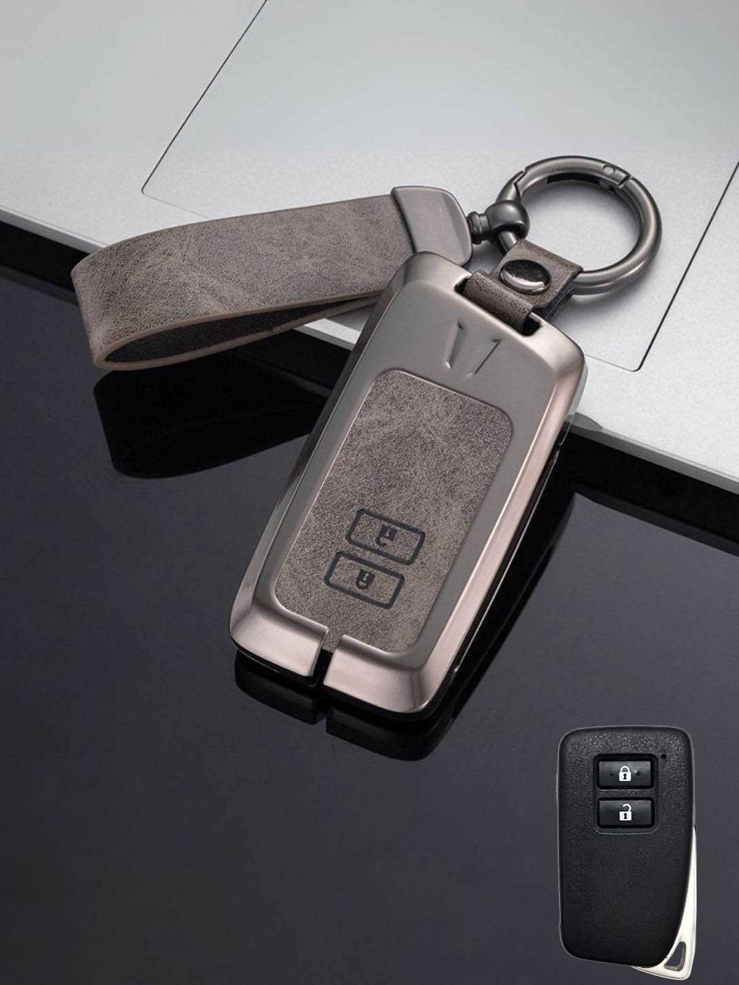 Lexus Key Genuine Leather & Metal Frame