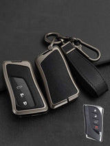 Lexus Key Fob Cover with Leather & Metal Frame
