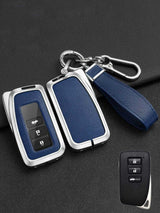 Lexus Key Fob Cover with Leather & Metal Frame