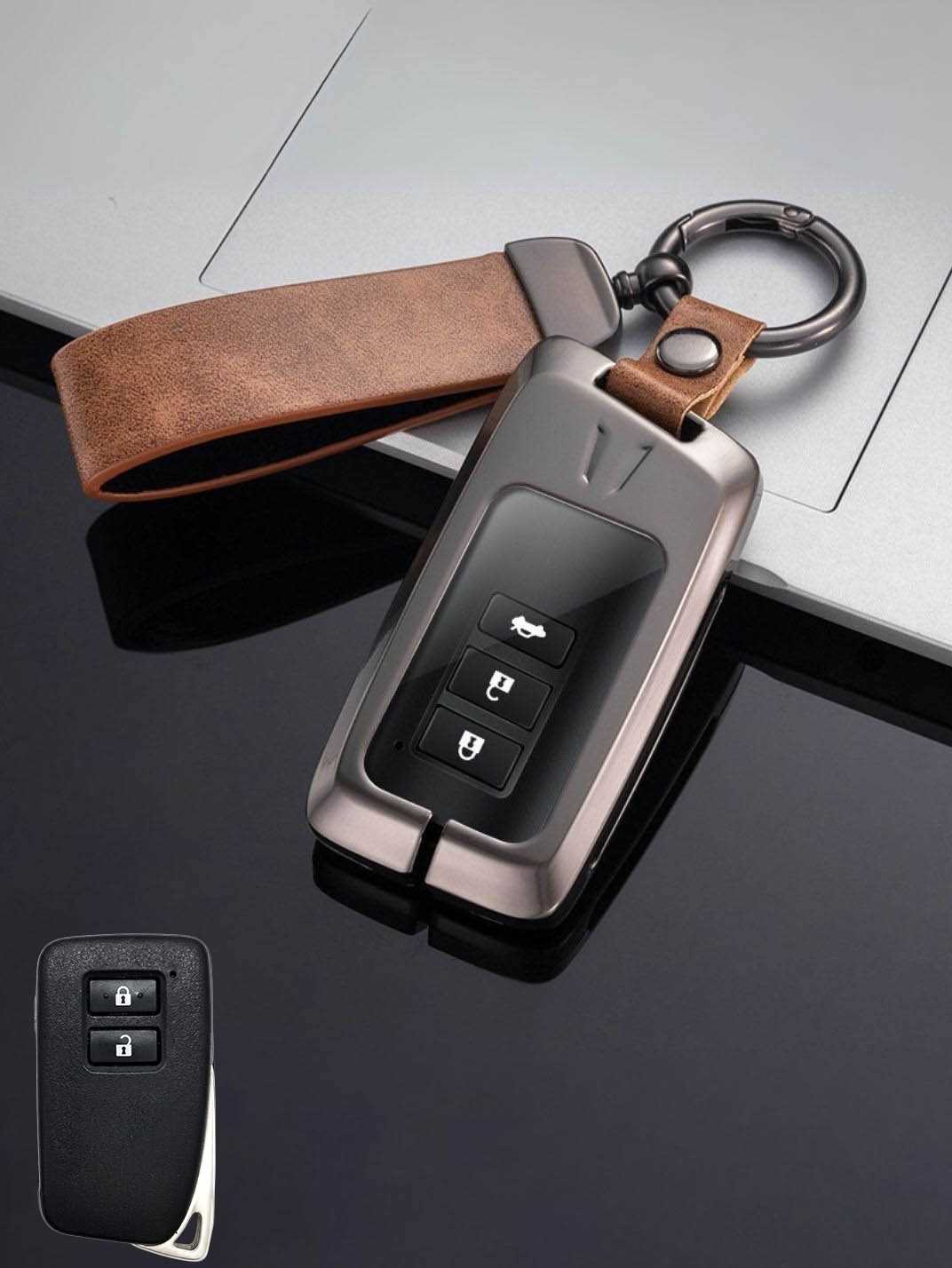 Vintage Leather Metal Alloy Lexus Key Cover