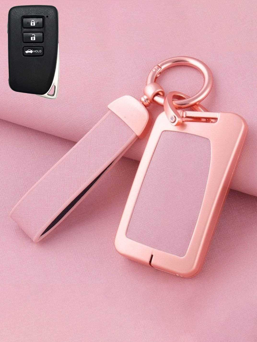 Lexus Key Fob Cover with Leather & Metal Frame