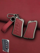 Lexus Key Genuine Leather & Metal Frame