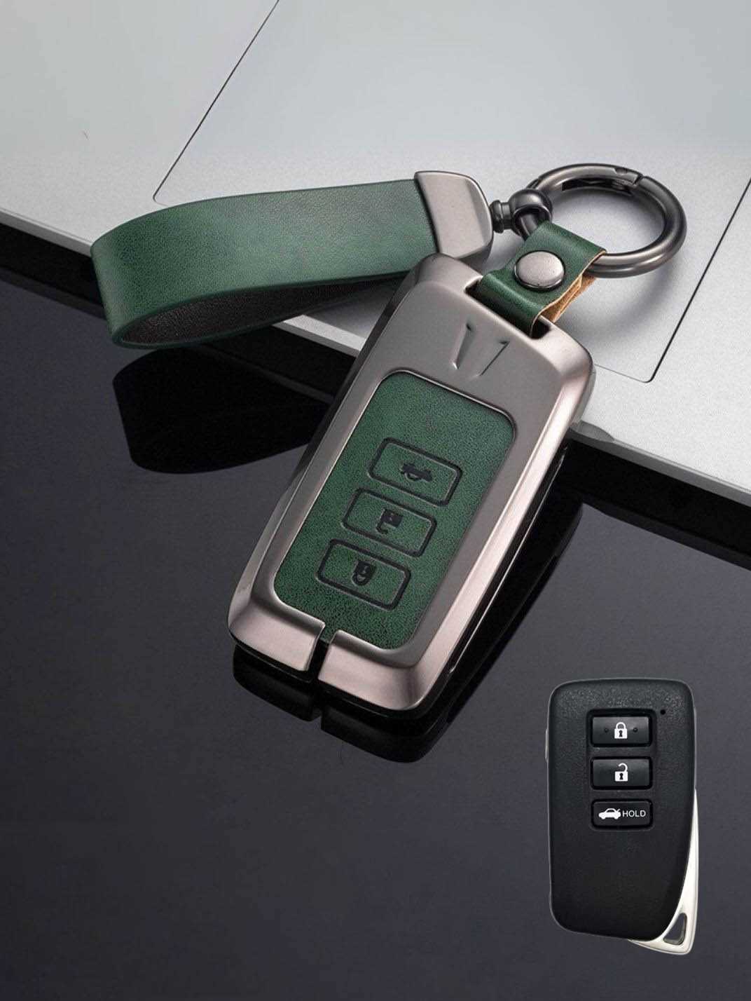 Lexus Key Genuine Leather & Metal Frame