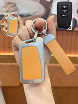 Lexus Key Fob Cover with Leather & Metal Frame