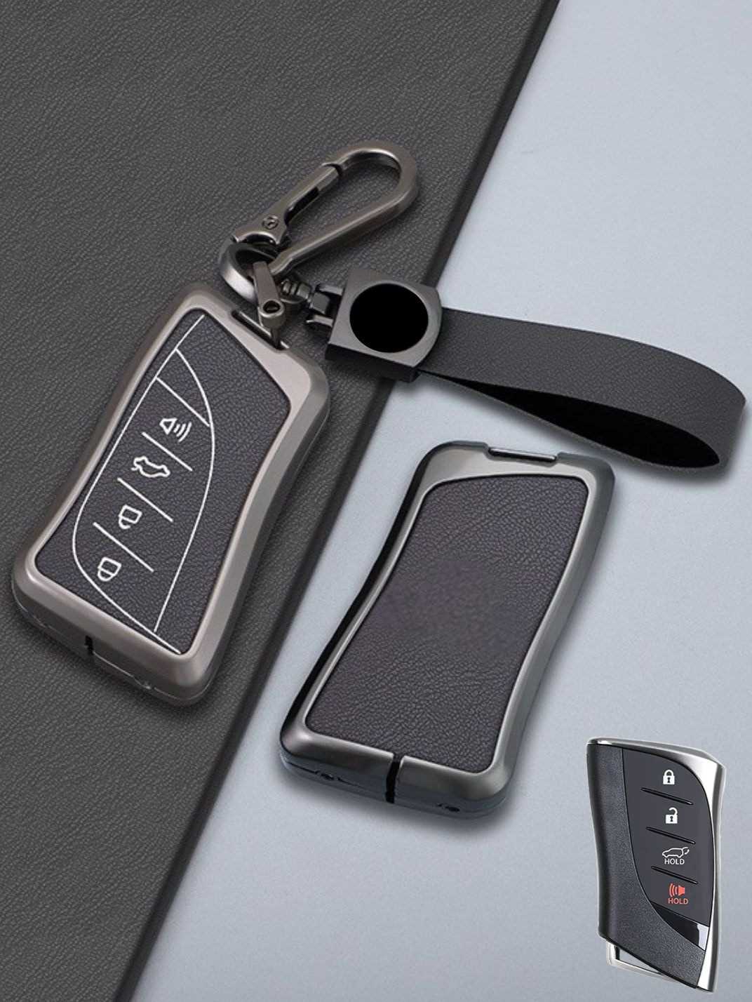 Lexus Key Genuine Leather & Metal Frame