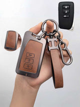 Lexus Key Fob Cover with Leather & Metal Frame