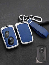 Lexus Key Fob Cover with Leather & Metal Frame