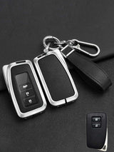 Lexus Key Fob Cover with Leather & Metal Frame