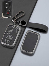 Lexus Key Genuine Leather & Metal Frame
