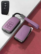 Lexus Key Fob Cover with Leather & Metal Frame
